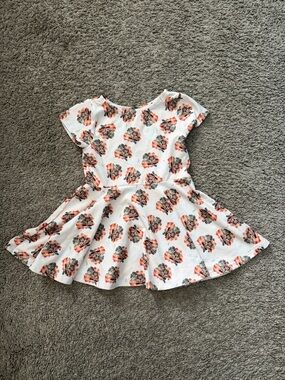 Girls peplum top/dress with American flag and military boots and tag print 2t